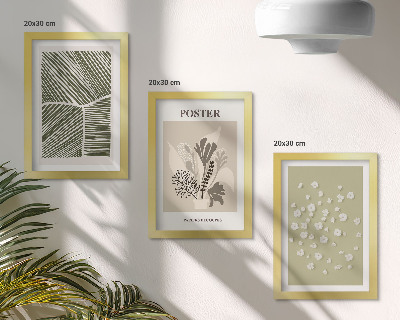 Conjunto de molduras com imagens Motivos vegetais em cores e padrões suaves.