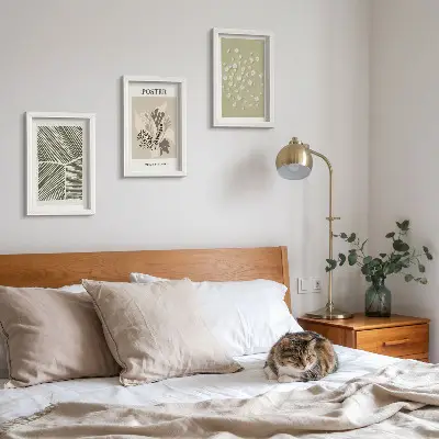 Conjunto de molduras com imagens com motivos vegetais em cores e padrões suaves