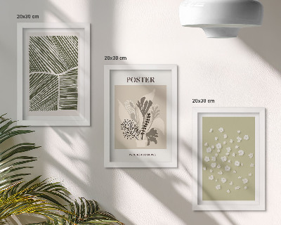 Conjunto de molduras com imagens Motivos vegetais em cores e padrões suaves.