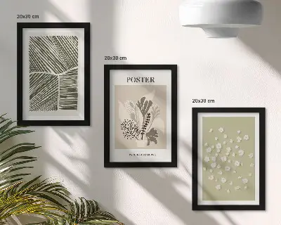 Conjunto de molduras com imagens com motivos vegetais em cores e padrões suaves