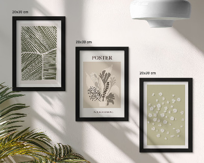 Conjunto de molduras com imagens Motivos vegetais em cores e padrões suaves.