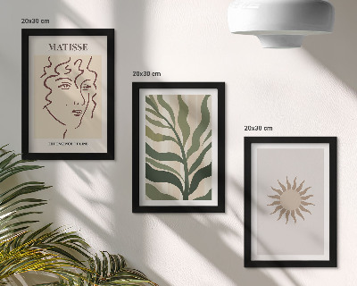 Conjunto de molduras com imagens Padrões e linhas abstratas de plantas em cores suaves.