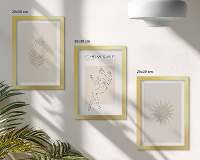 Conjunto de molduras com imagens Uma coleção de formas minimalistas e figuras naturais.