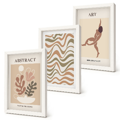 Conjunto de molduras com imagens Formas e padrões abstratos boêmios de Matisse