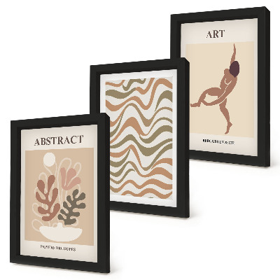 Conjunto de molduras com imagens Formas e padrões abstratos boêmios de Matisse