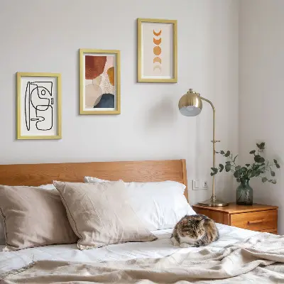 Conjunto de molduras com imagens de decorações da moda com formas e cores abstratas