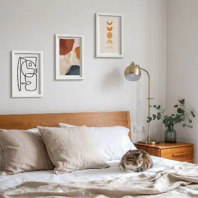 Conjunto de molduras com imagens de decorações da moda com formas e cores abstratas