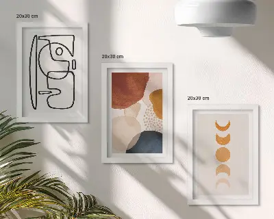 Conjunto de molduras com imagens de decorações da moda com formas e cores abstratas