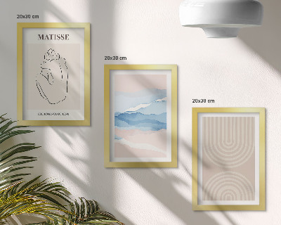 Conjunto de molduras com imagens Linhas e ondas em tons pastel com um toque minimalista.