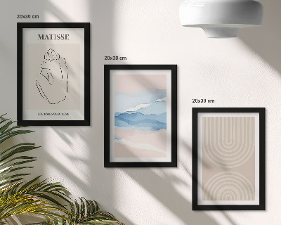 Conjunto de molduras com imagens Linhas e ondas em tons pastel com um toque minimalista.