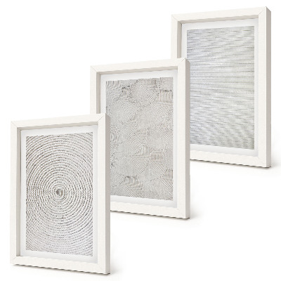 Tríptico com moldura Padrões geométricos modernos em papelão