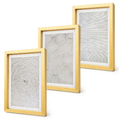 Tríptico com moldura Padrões geométricos modernos em papelão
