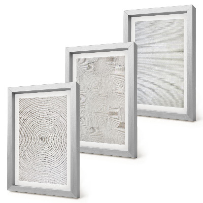 Tríptico com moldura Padrões geométricos modernos em papelão