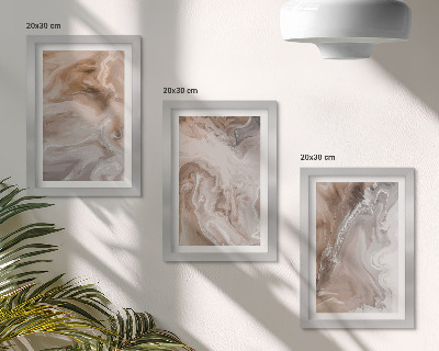 Conjunto de molduras com imagens Textura de pedra, padrões abstratos de mármore