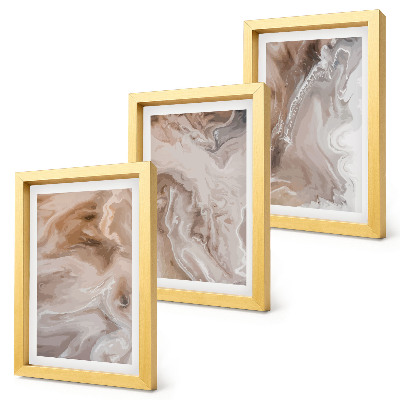 Conjunto de molduras com imagens Textura de pedra, padrões abstratos de mármore