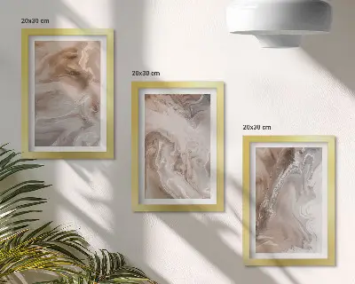 Conjunto de molduras com imagens com textura de pedra e padrões abstratos de mármore