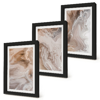 Conjunto de molduras com imagens Textura de pedra, padrões abstratos de mármore