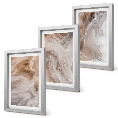 Conjunto de molduras com imagens Textura de pedra, padrões abstratos de mármore