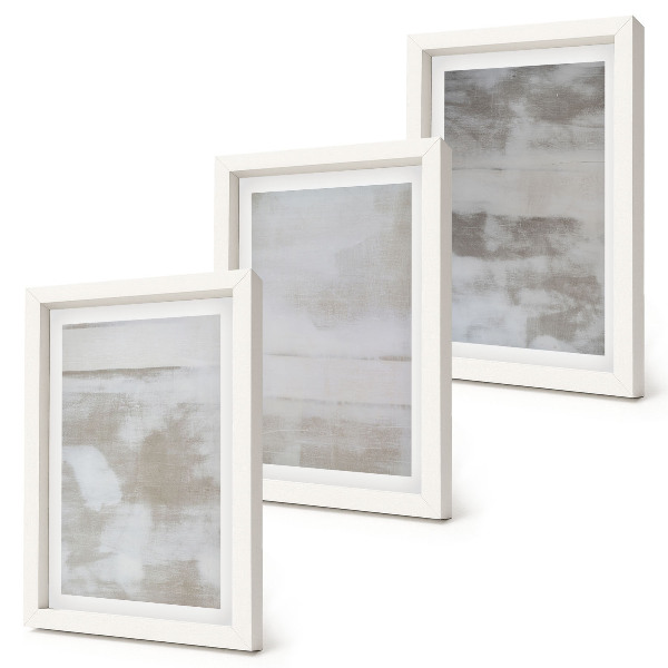 Tríptico com moldura Texturas desgastadas em estilo industrial moderno