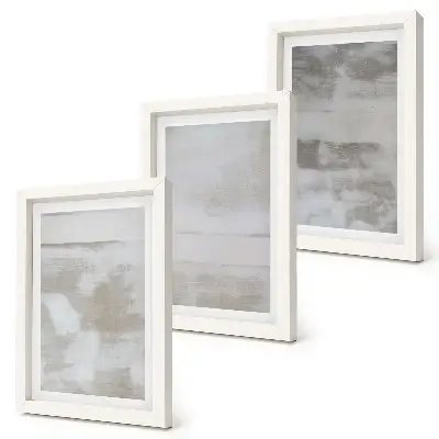 Tríptico com moldura com texturas desgastadas em estilo industrial moderno