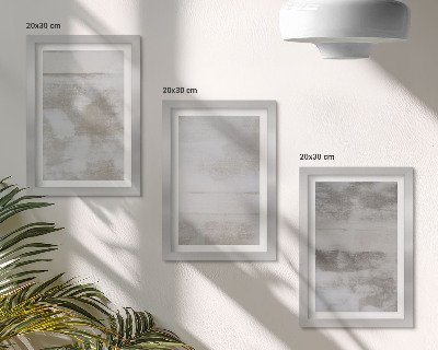 Tríptico com moldura Texturas desgastadas em estilo industrial moderno