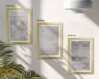 Tríptico com moldura Texturas desgastadas em estilo industrial moderno