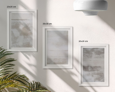 Tríptico com moldura Texturas desgastadas em estilo industrial moderno