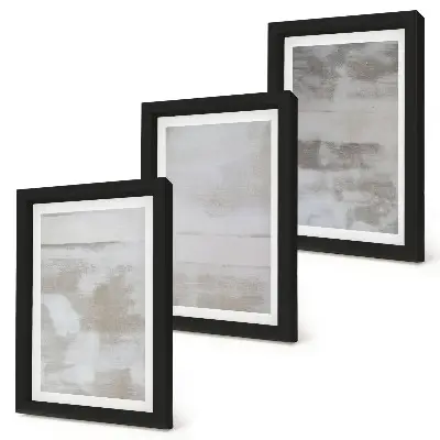 Tríptico com moldura com texturas desgastadas em estilo industrial moderno