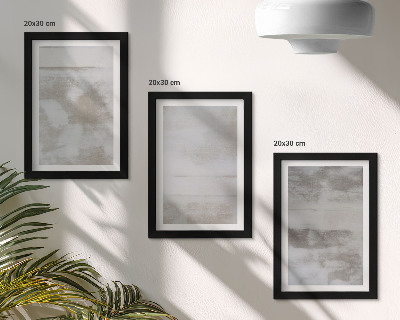Tríptico com moldura Texturas desgastadas em estilo industrial moderno