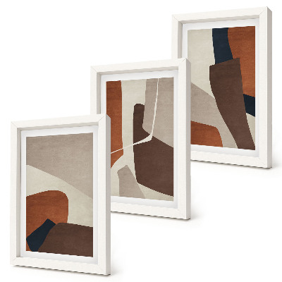 Conjunto de molduras com imagens Abstração de formas estruturais em estilo moderno
