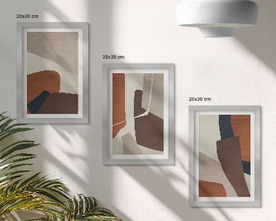 Conjunto de molduras com imagens Abstração de formas estruturais em estilo moderno