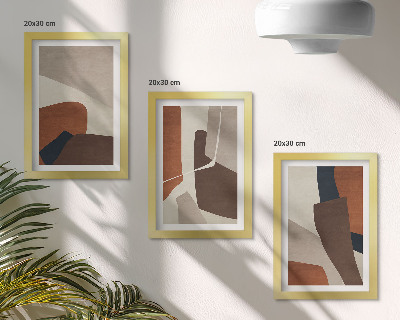 Conjunto de molduras com imagens Abstração de formas estruturais em estilo moderno