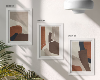 Conjunto de molduras com imagens Abstração de formas estruturais em estilo moderno