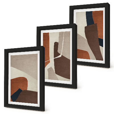 Conjunto de molduras com imagens Abstração de formas estruturais em estilo moderno