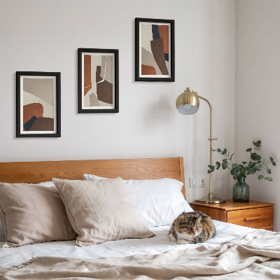 Conjunto de molduras com imagens Abstração de formas estruturais em estilo moderno