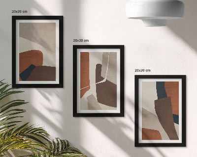 Conjunto de molduras com imagens Abstração de formas estruturais em estilo moderno
