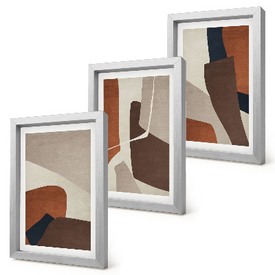 Conjunto de molduras com imagens Abstração de formas estruturais em estilo moderno