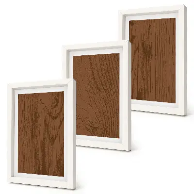 Tríptico com moldura estampa de textura minimalista de casca de árvore com padrão de madeira