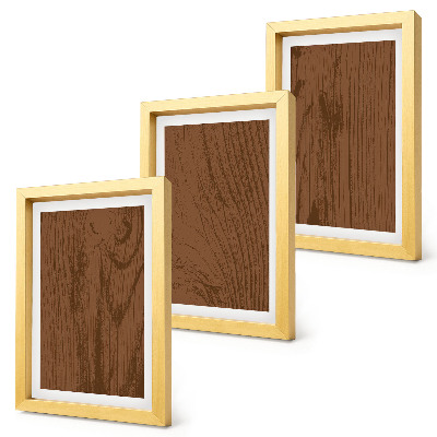 Tríptico com moldura Textura minimalista de casca de árvore com padrão de madeira