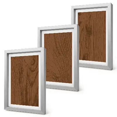 Tríptico com moldura estampa de textura minimalista de casca de árvore com padrão de madeira