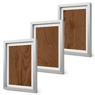 Tríptico com moldura Textura minimalista de casca de árvore com padrão de madeira