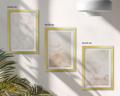 Conjunto de 3 quadros decorativos Texturas modernas em tons pastel claros.