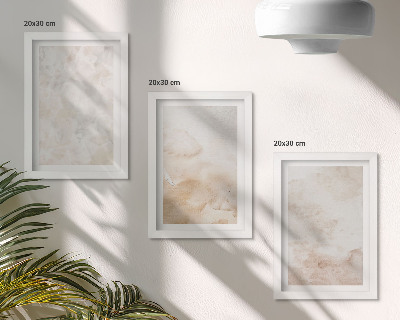 Conjunto de 3 quadros decorativos Texturas modernas em tons pastel claros.