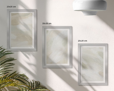 Tríptico com moldura Pinturas abstratas vibrantes sobre tela, estilo boho delicado