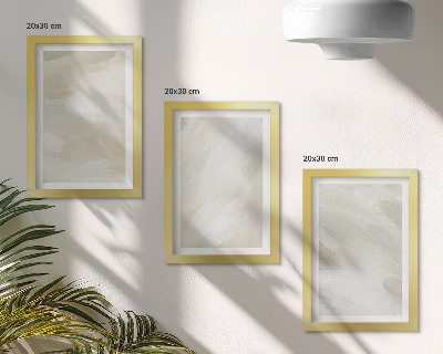 Tríptico com moldura Pinturas abstratas vibrantes sobre tela, estilo boho delicado