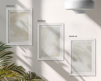 Tríptico com moldura Pinturas abstratas vibrantes sobre tela, estilo boho delicado