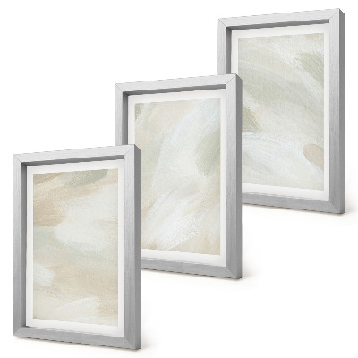 Tríptico com moldura Pinturas abstratas vibrantes sobre tela, estilo boho delicado