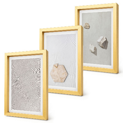 Conjunto de 3 quadros decorativos Texturas leves na areia, estilo boho delicado