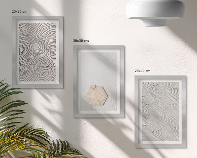 Conjunto de molduras com imagens Texturas leves na areia, estilo boho delicado