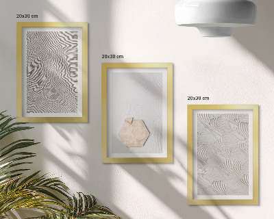 Conjunto de molduras com imagens Texturas leves na areia, estilo boho delicado